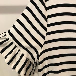Green Envelope Tops - NWT! Stripe Fluttered Boat Neck Top Green Envelope Tops - NWT! Stripe Fluttered Boat Neck Top